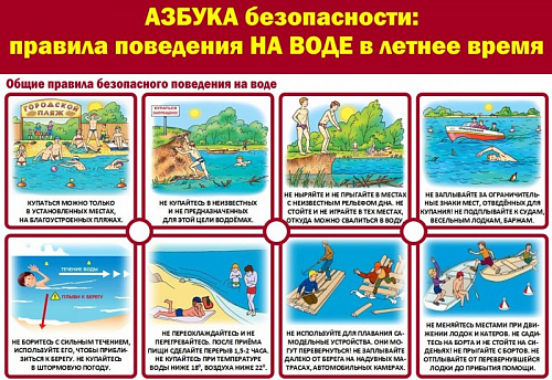 О безопасности на воде летом